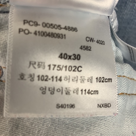 Levi Strauss “505” Straight leg blue jeans size 40 - Picture 15 of 16